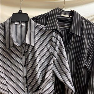 Two xl button down blouses